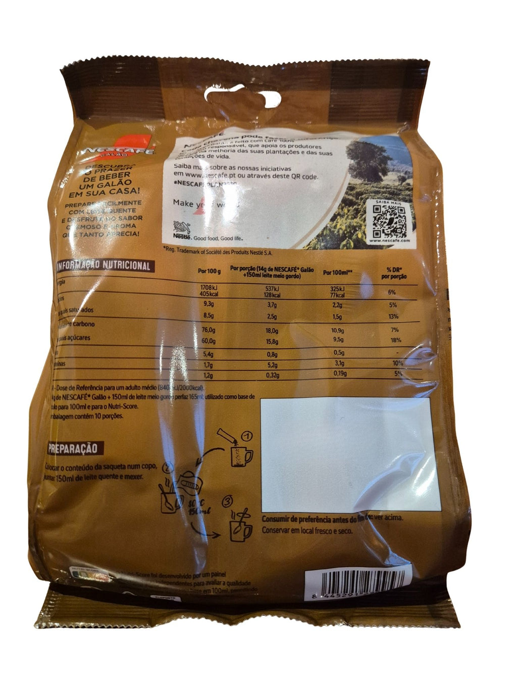 Nescafe Galão Coffee Mix (10 Sachets) 4.9 Oz