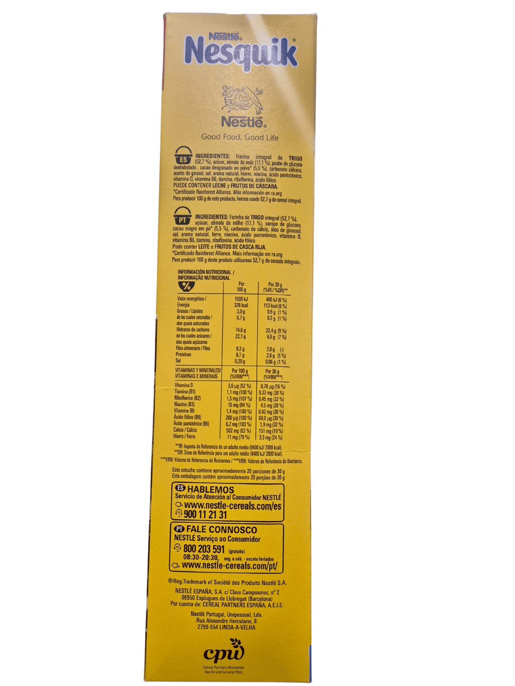 Nesquik Chocolate Cereal 625 grams / 22 oz