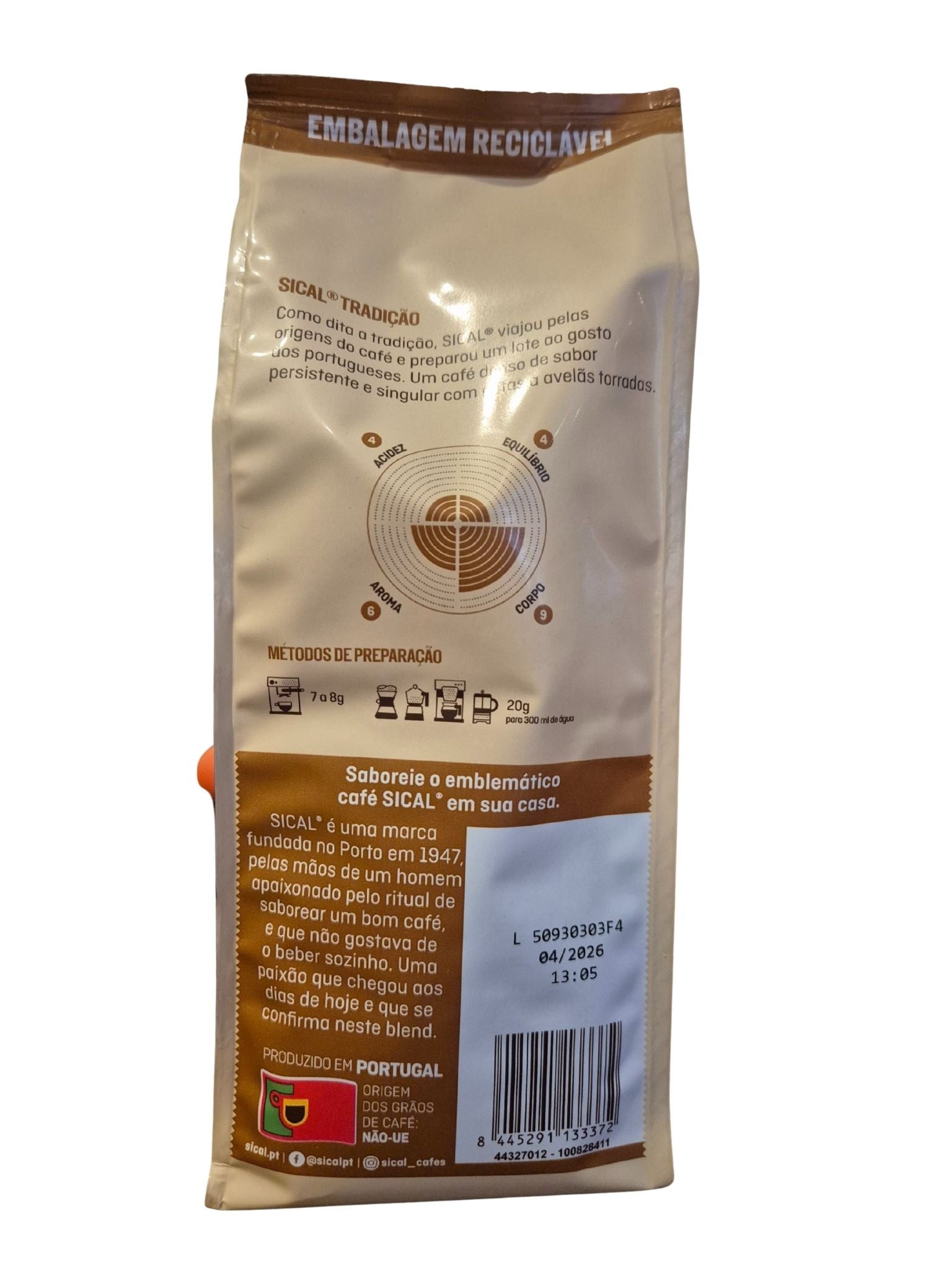 SICAL Tradition (Tradição) Ground Coffee - 7.8 oz / 220 grams