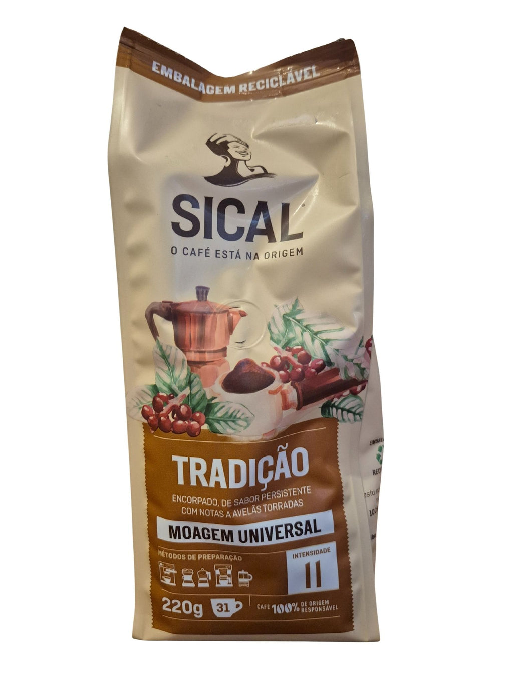 SICAL Tradition (Tradição) Ground Coffee - 7.8 oz / 220 grams