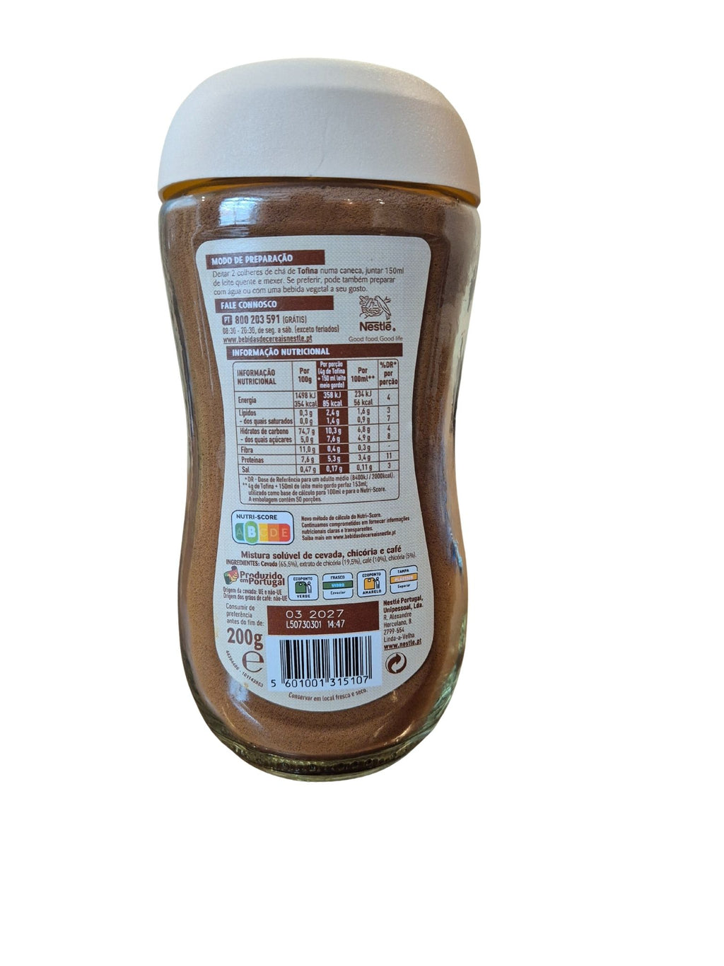 TOFINA Cereal Coffee Drink Made with Barley Chicory Coffee - 7.1 oz / 200 grams